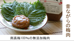 ▲紀州南高梅干通販専門店の無添加梅肉、混ぜ物なし
